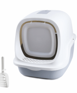 Cat Litter Box with Scoop Enclosed Cat Potty for Less Odor and Privacy