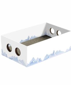 Cat Scratcher Box with Cat Scratching Board-Landscape Painting