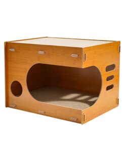 Cat Scratcher House Corrugated Cardboard Cat House with Scratcher