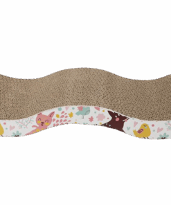 Cat Scratcher - Wave Shaped Cardboard Scratching Pad for Cats & Catnip