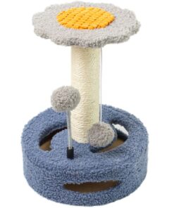 Cat Scratching Post Climbing Tree Toy - Blue, Grey