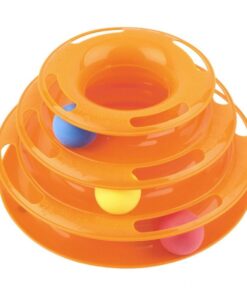 Cat Toy Tower Track 3 Level Interactive Ball Toy