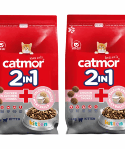Catmor Cat Food Chicken Flavoured Chunks Kitten 2in1 (2 x 1.5kg)