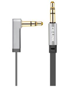CE-LINK AUX Audio 3.5mm Cable Car Elbow Flat Male to Male - 1.5m