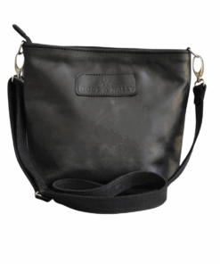 Cecilia Crossbody Leather Bag - Black
