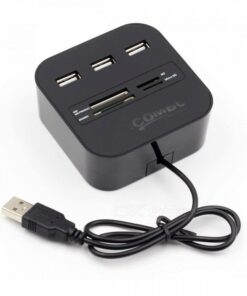 Cell N Tech All-in-one USB 2.0 HUB Card Reader Cable Splitter Adapter Black