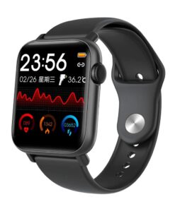 Cell N TechÂ®Fitness Activity Tracker QS19 Heart Rate Monitor Smart Watch - Black