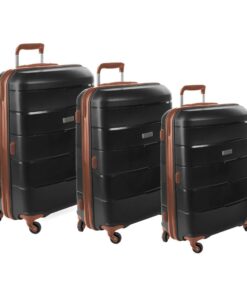 Cellini 4 Wheel Spinn 3 Piece Luggage Set - Black