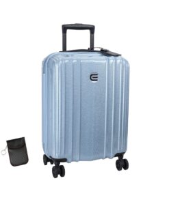 Cellini Compolite 4 Wheel Carry On Trolley Bag & RFID - Blue Large - 75 cm