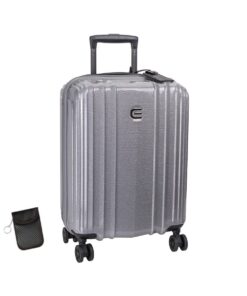 Cellini Compolite 4 Wheel Carry On Trolley Bag & RFID - Silver Medium - 64 cm