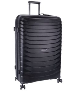 Cellini Grande 86cm Extra-Large Check-in Spinner and Travel Neck Pillow - Black