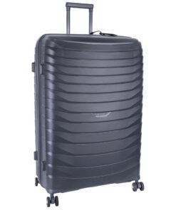 Cellini Grande 86cm Extra-Large Check-in Spinner and Travel Neck Pillow - Dark Grey