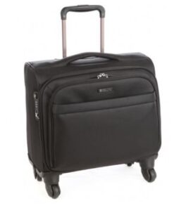 Cellini Microlite 4 Wheel Business Trolley - Black