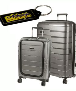 Cellini Microlite Business 2 Piece Travel Set - Charcoal & Key Holder