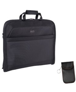 Cellini Microlite S Garment Bag with RFID Carbon Finish Holder - Black
