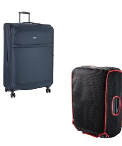 Cellini Microlite S Xtra Large 4-Wheel Trolley Case & Luggage Glove - Ink Blue