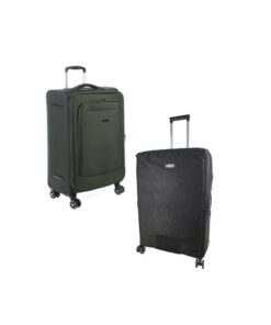 Cellini - Optima 75cm Green Spinner + Voss Luggage Cover Black