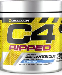 Cellucor C4 Ripped Pre-Workout Powder Icy Blue Razz -180g
