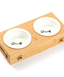 Ceramic Pet Bowl, Double Ceramic Pet Food Feeder