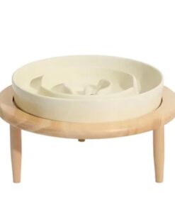 Ceramic Slow feeding bowl - Cream
