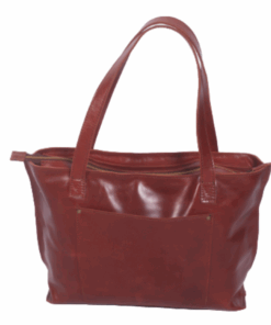 Chaga Leather Classic Shopper Bag - Burgundy
