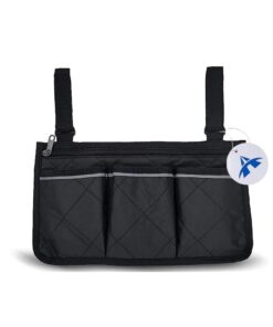 Chair Hanging Storage Bag Multifunctioanl Armrest Storage Pouch - Black