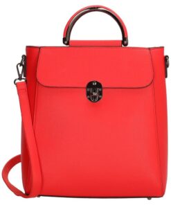 Charm London Canary Wharf Ladies PU Fashion Backpack - Red