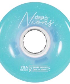 Chaya - Neon Roller Skate Wheels 65mm 78a - Set of 4 - Blue