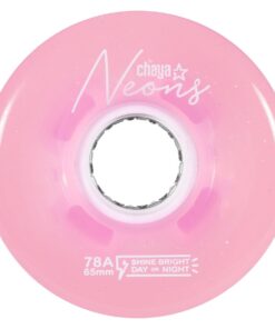 Chaya - Neon Roller Skate Wheels 65mm 78a - Set of 4 - Pink