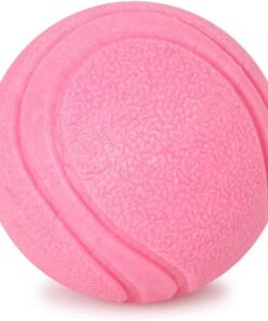 Chew Resistant Solid Durable Rubber Dog Ball For Aggresive Chewers Small - Pink