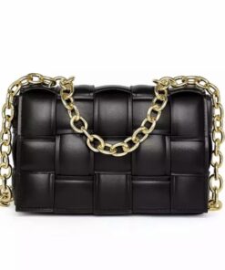 Chic Gizelle Chainy Purse Hand Bag - Black