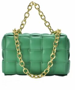 Chic Gizelle Chainy Purse Hand Bag - Green