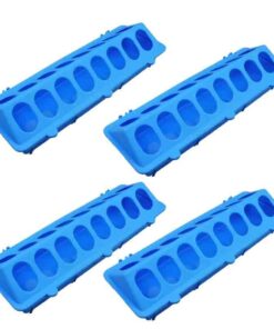 Chicken / Poultry Hinged Feed Savers 30cm - 4 Pack - Blue