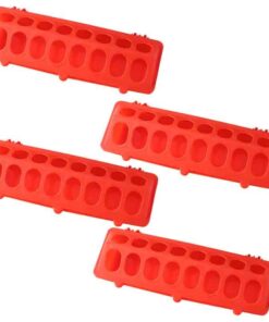 Chicken / Poultry Hinged Feed Savers 30cm - 4 Pack - Red