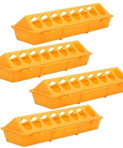 Chicken / Poultry Hinged Feed Savers 30cm - 4 Pack - Yellow