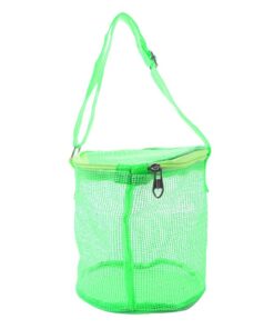 Child Shell Collecting Bag Mesh Beach Bag Kids Toy Organizer - Green