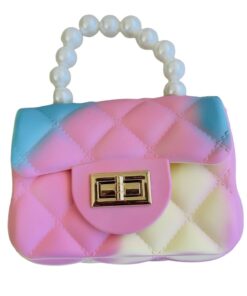 Children Bubblegum Rainbow Mini Bags Purses for Girls - Bubblegum pink white - Unisex