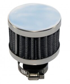 Chrome Breather Filter, Crankcase Vent Filter, Universal, 18mm Neck