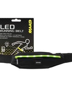 Civvio Light Up - LED Running Belt, Lightweight, Water Resistant Pockets