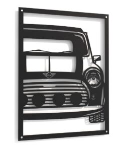 Classic Mini Cooper S MKII Raised Metal Wall Art 80x60cm