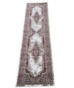 Classic Persian Kerman Design Runner - Red, Brown - 300 x 80 cm