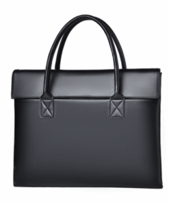 Classic Tiny PU Laptop Briefcase Bag for 14 inch - Black
