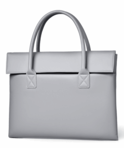Classic Tiny PU Laptop Briefcase Bag for 14 inch - Grey