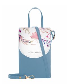 Classy & Modern Crossbody Sling Bag with Cellphone Touch Screen - Blue