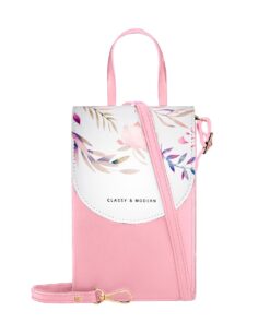 Classy & Modern Crossbody Sling Bag with Cellphone Touch Screen - Pink
