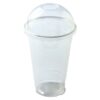 Clear Plastic Disposable Drinking Cup/Glass with Arch Dome Lid with Hole -500ml -200 Cups
