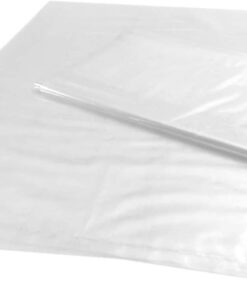 Clear Plastic Flat Open Poly Bags 35 x 85 (50 Micron Pack of 100)