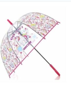 Clear Unicorn Umbrella - Pink