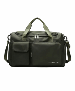 Clementine 7-Pocket Duffel Bag with Shoe Compartment - Olive