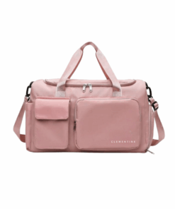 Clementine 7-Pocket Duffel Bag with Shoe Compartment - Pink